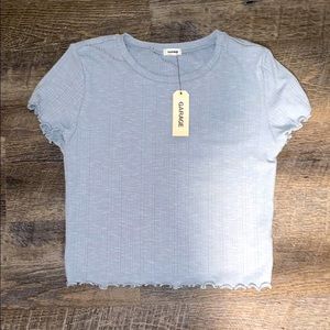 Size Medium Garage Lettuce Hem Baby Tee